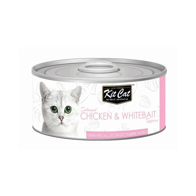 كت كات طعام قطط رطب قطع بدون عظم بالدجاج والسمك الأبيض الصغير في الهلام